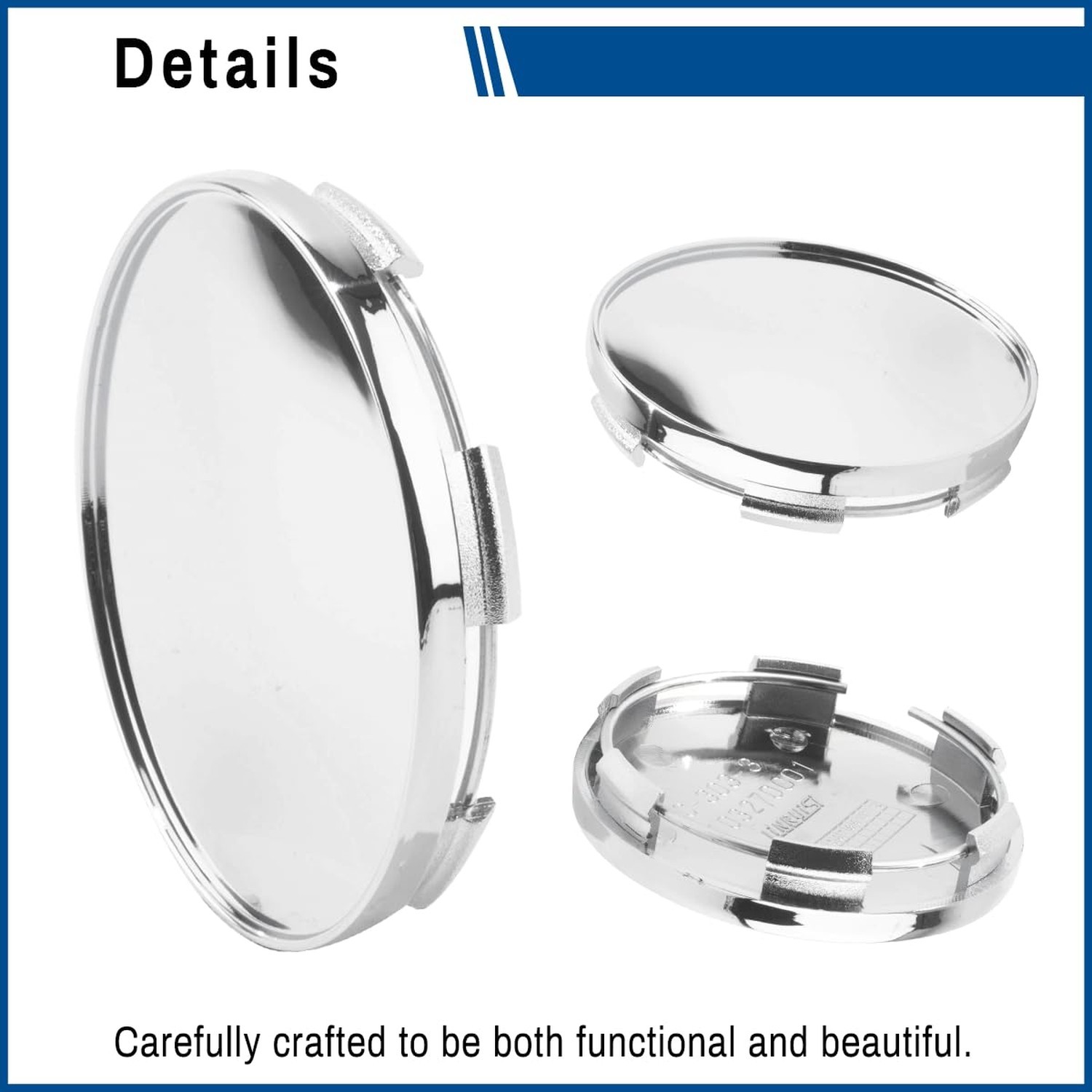 69MM 2.7in Wheel Center Caps Hubcaps Rim Center Cover Replacement Chrome Silv…