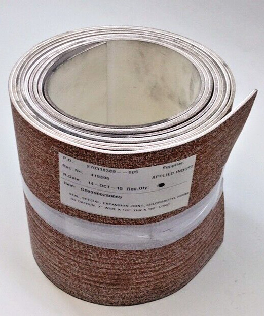 Seal 718160 Expansion Joint Chlorobutyl Rubber on Dacron 7 W X 1/8 Th X 160″ L