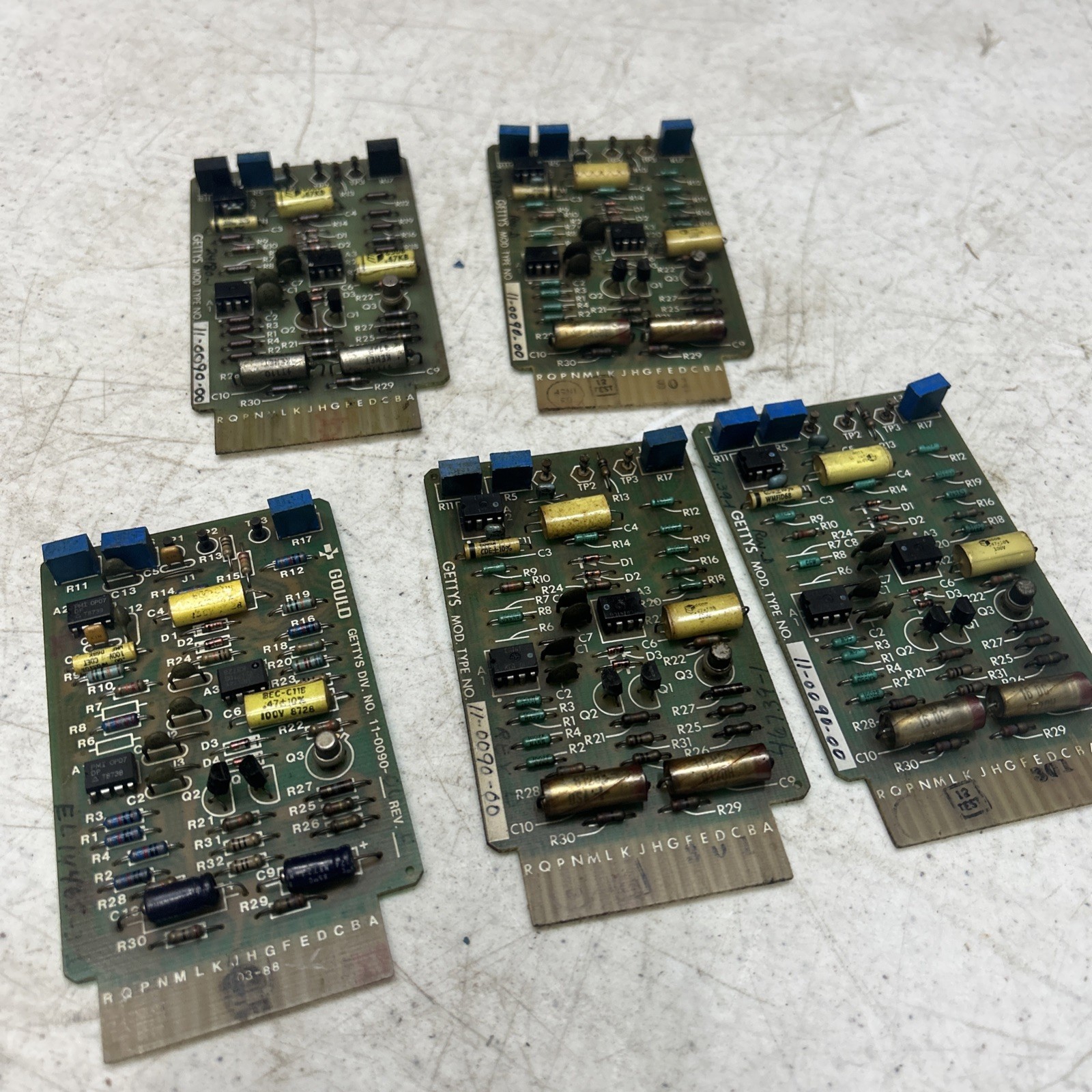 LOT OF 5 GETTYS 11-0090-00 CIRCUIT BOARD CARD, Free Shipping