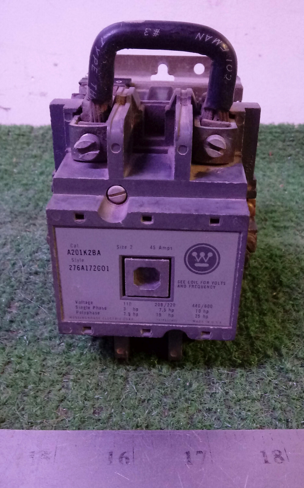 1 USED WESTINGHOUSE A201K2BA SIZE 2 MAGNETIC CONTACTOR ***MAKE OFFER***