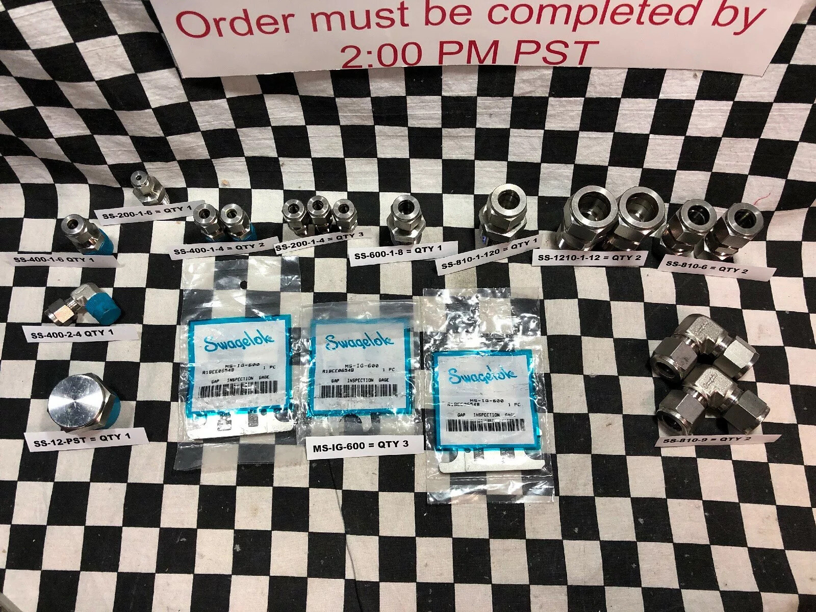 Swagelok MS-IG-600 SS-810-6 SS-810-9 SS-1210-1-12 SS-810-1-120 SS-600-1-8 SS-200