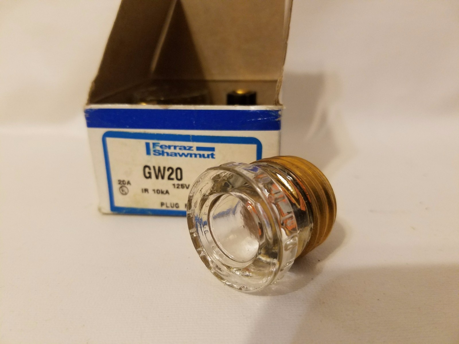 Box of 4 Ferraz Shawmut GW20 20A Plug Fuses NEW
