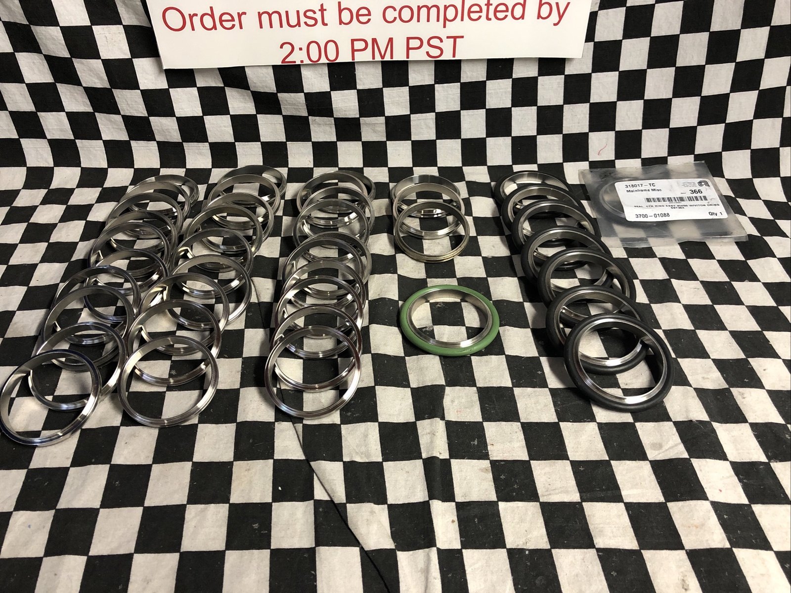 LOT OF 43 Centering Ring NW50 Assembly 304 SST, ONLY 8 WIH O-RING, SHIPSAMEDAY