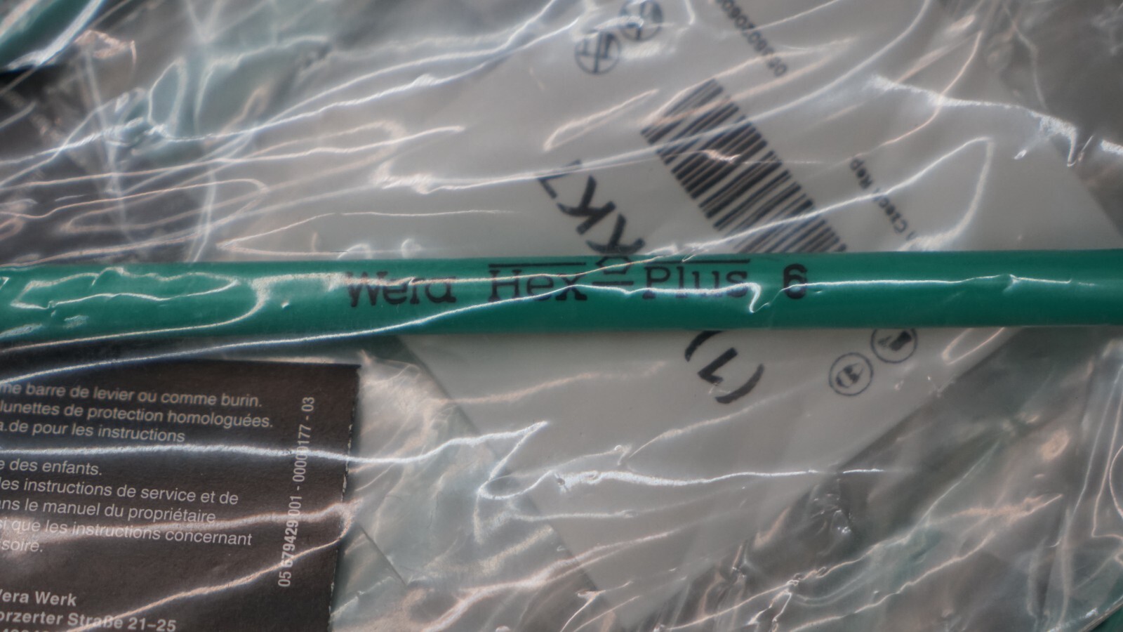 Wera 950 SPKL Ball End Hex Key, 6mm L-Key, Green (QTY 10)
