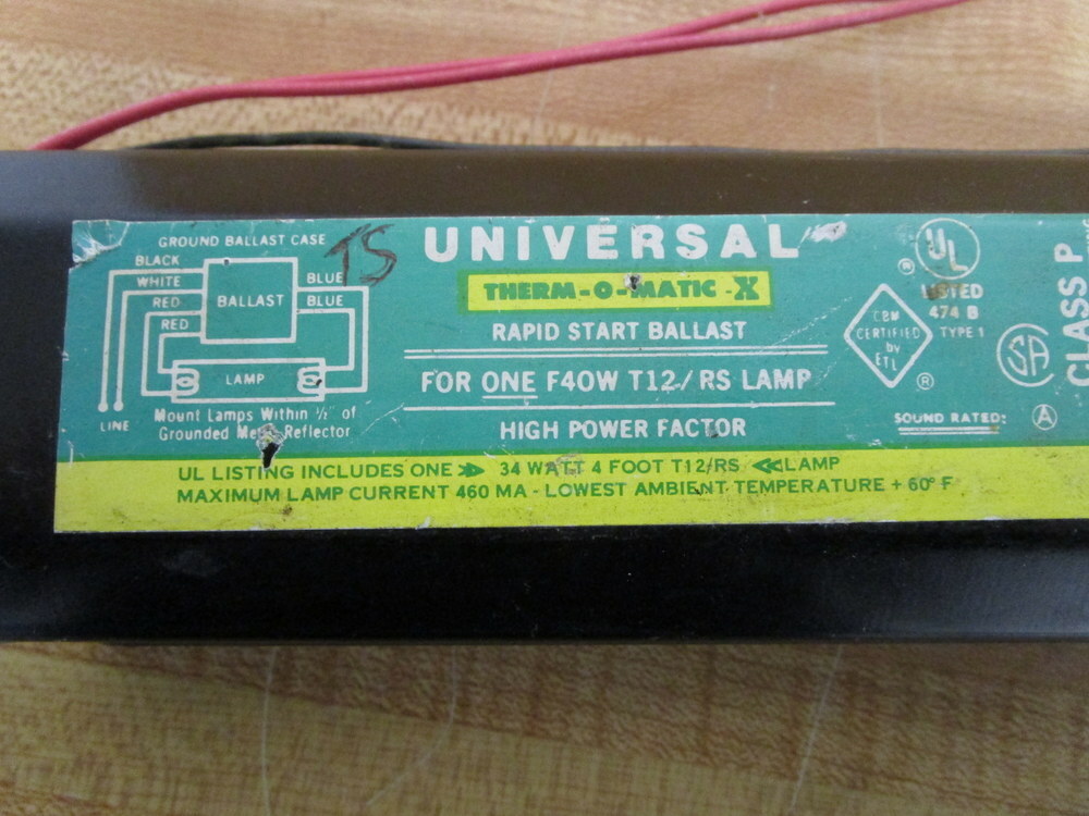 Universal 412-L-TC-P Ballast 412LTCP