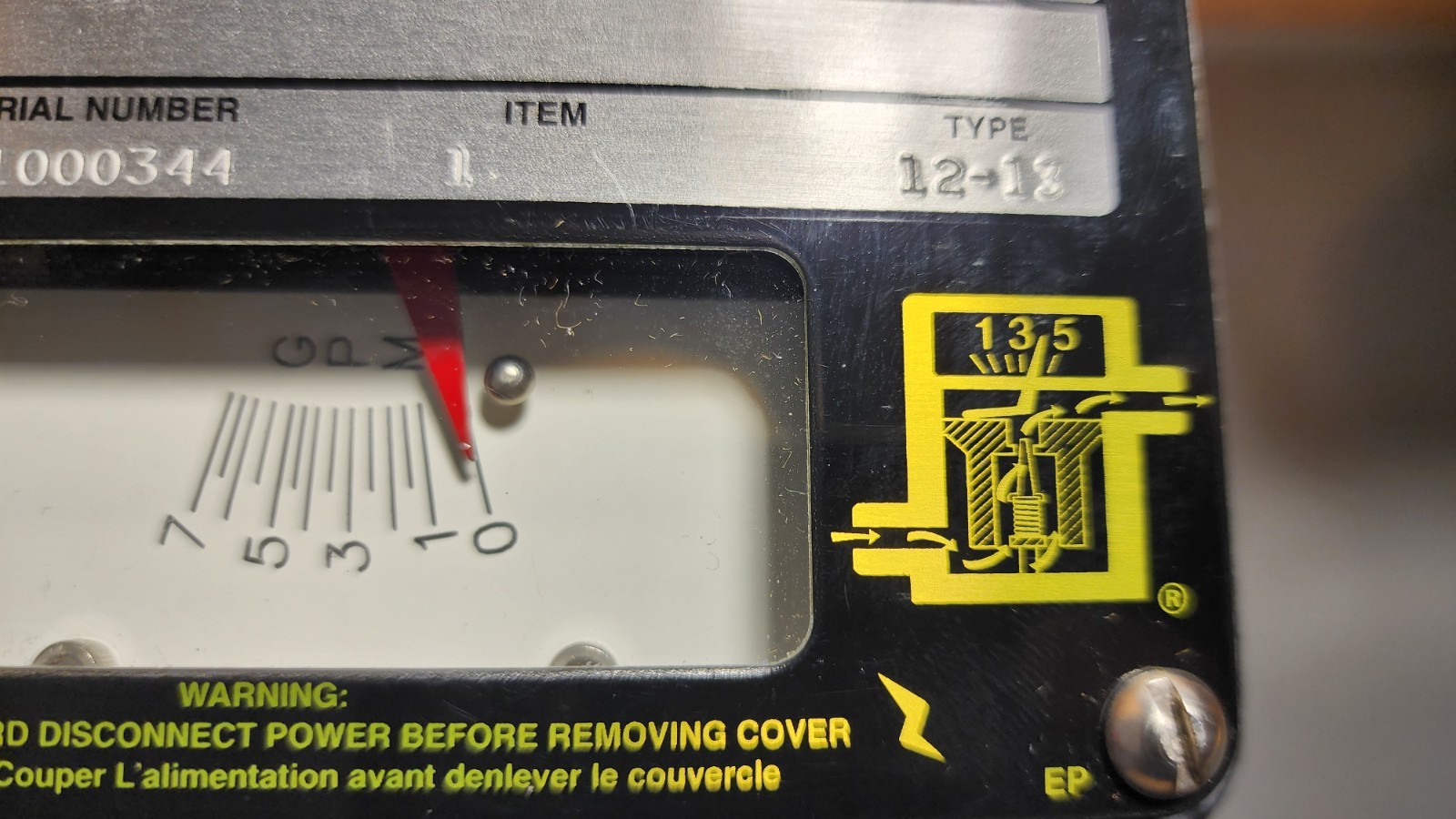 UNIVERSAL FLOW MONITORS 0076M-4L-1000V.9-A1NU-ZRF-2.5D NOS