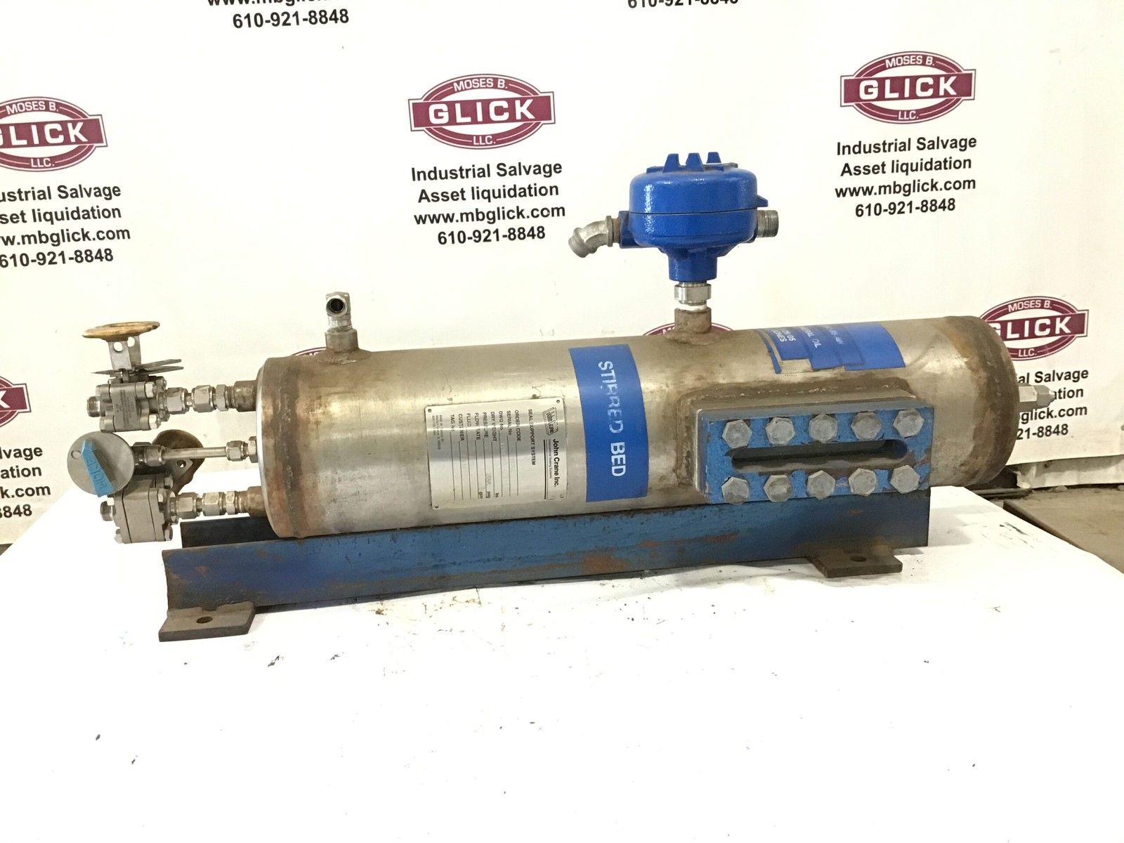 John Crane 92250 Seal Support System Reservoir Tank w/ Valves & Regulator