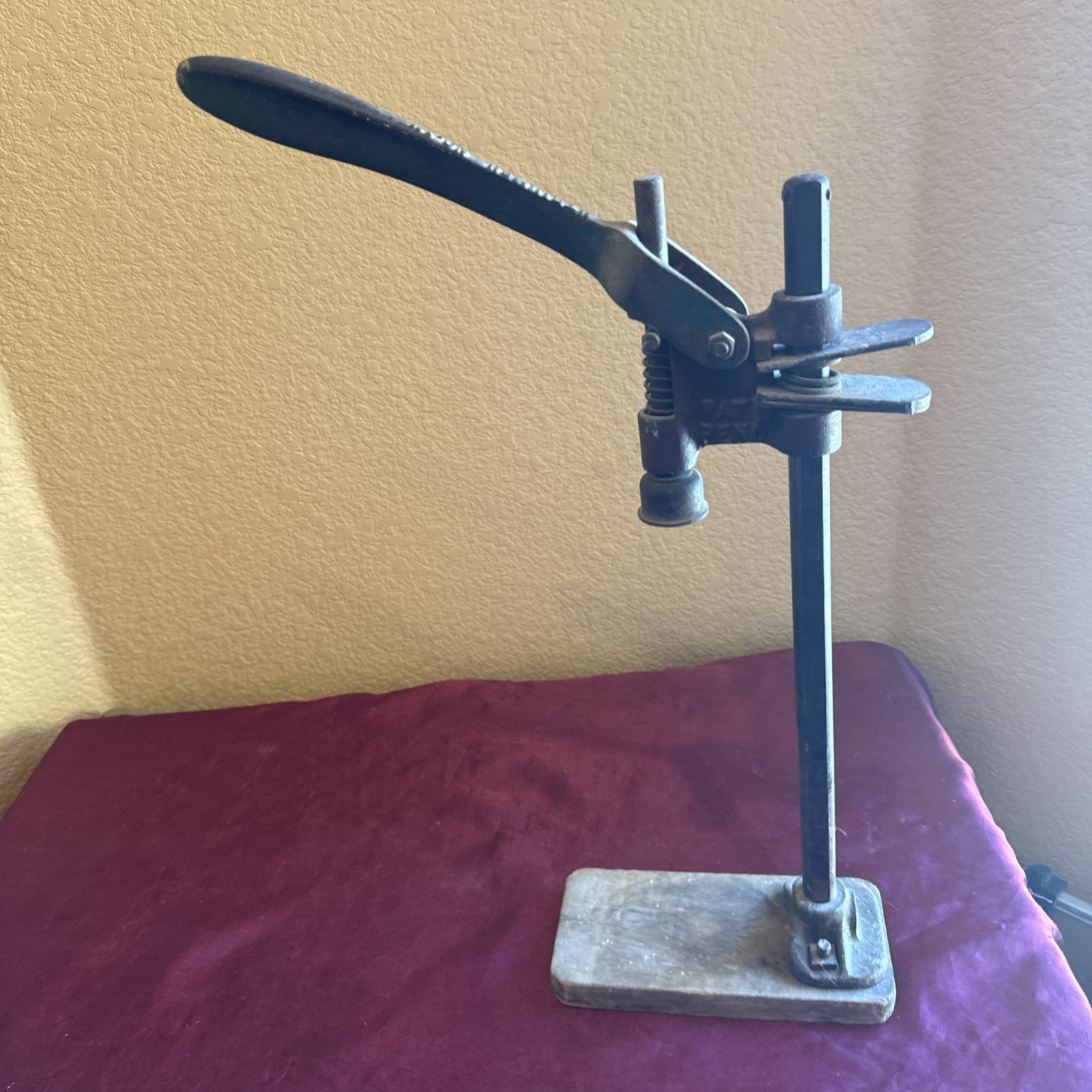 Antique Red Sun Triumph No. 1 Cast Iron Bottle Capper Vintage Bench Press Tool