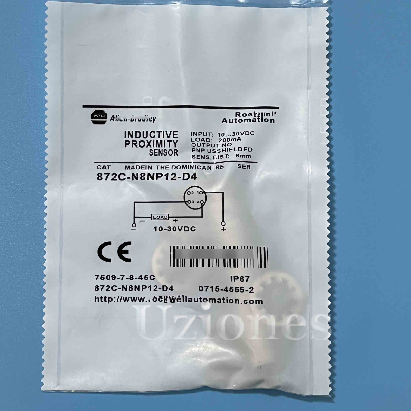 872C-N8NP12-D4 Allen-Bradley 872C-N8NP12-D4 Inductive Proximity Sensor