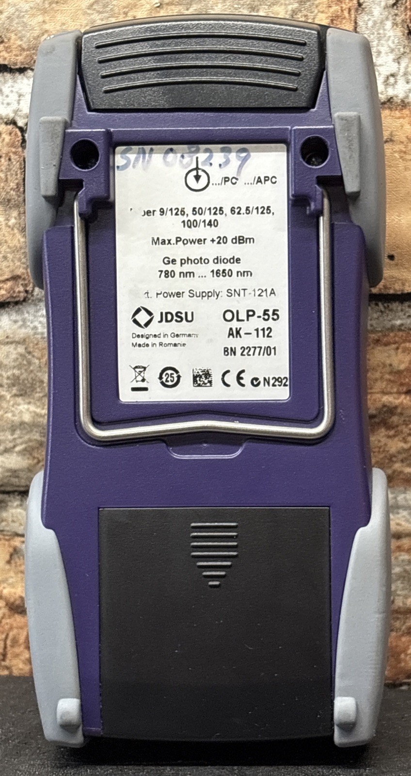 JDSU OLP-55 Optical Power Meter 2277/01 780–1650nm PC/APC SM MM