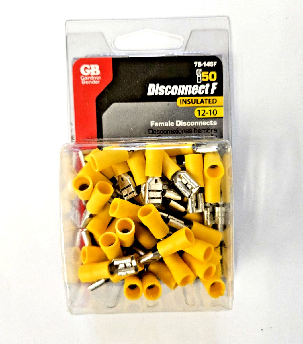 12-10 AWG 0.250″ Female Quick-Disconnects, Gardner Bender Qty – 50