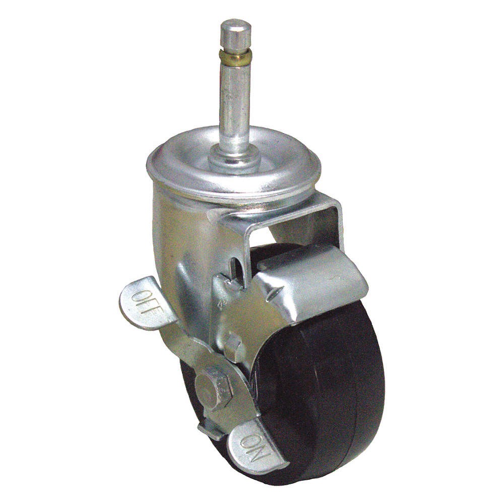 GRAINGER APPROVED P12S-R040D-SG1-WB Stem Caster,4″dia,Rubber,240lb 489C41
