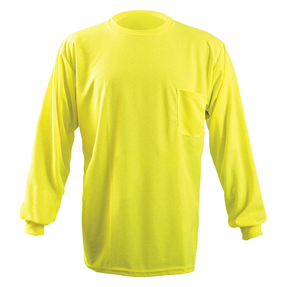 OCCUNOMIX LUX-XLSPB-YM Long Sleeve T-Shirt,M,ANSI Class N/A 448J94