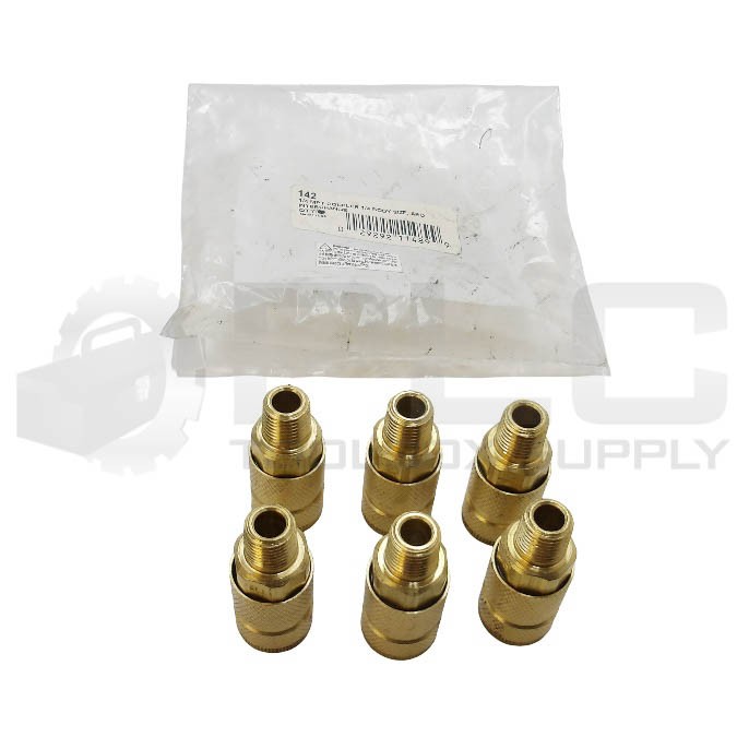 NEW BAG OF 6 142 COUPLER 1/4″ MPT