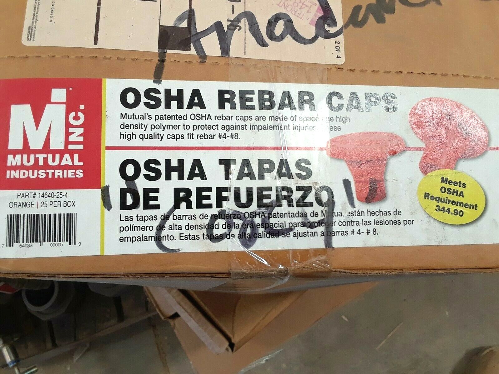 🟠MUTUAL INDUSTRIES INC OSHA REBAR CAPS PESSCO IS OFFERING 1 C092221-2 🗽