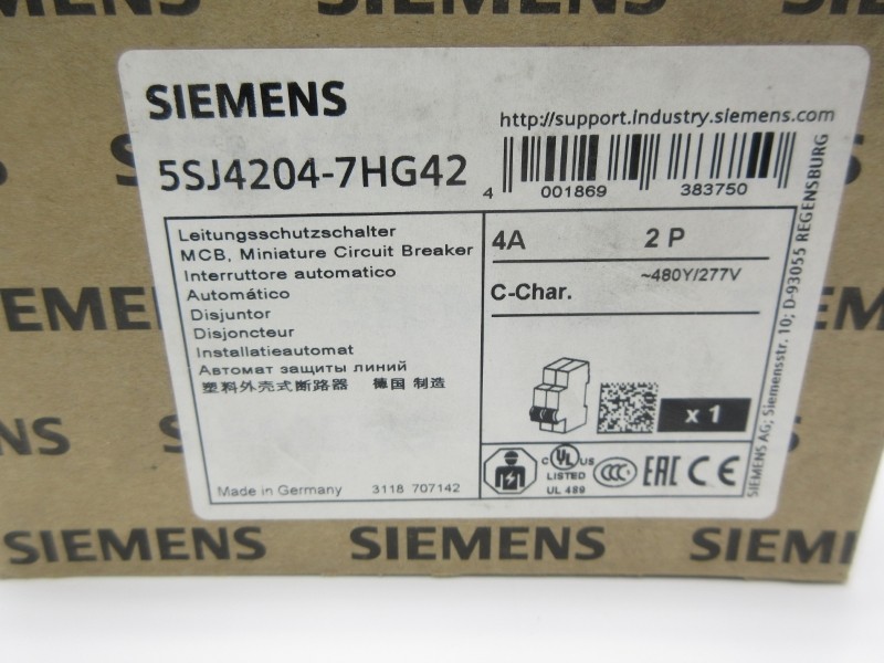 SIEMENS 5SJ4204-7HG42 277V 4A NSMP