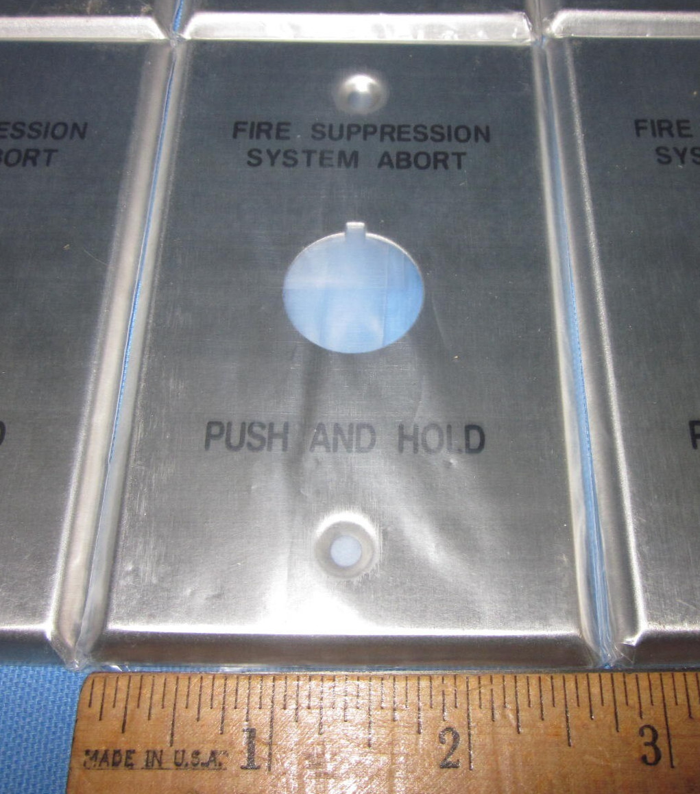 a Lot of 10 ~ Fire Suppression Abort Switch Button Cover Plates