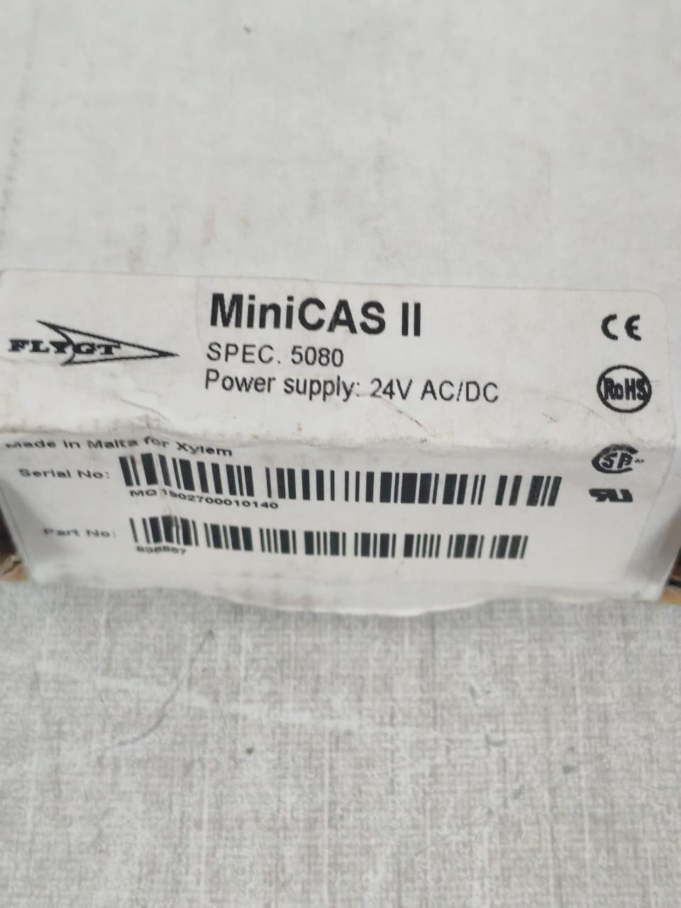 FLYGT MINI CONTROL AND STATUS II P/N 835857 VER.96001 PUMP SENSOR MONITOR 24VDC