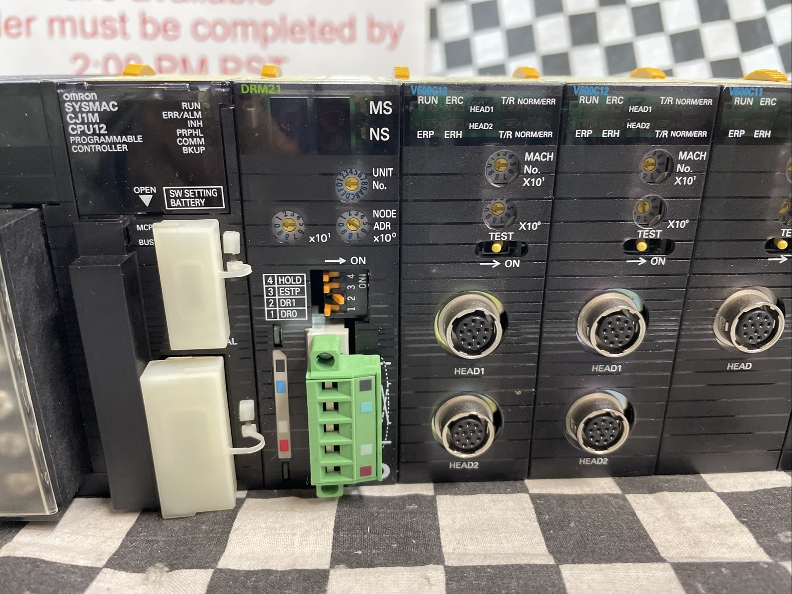 OMRON CJ1W-PA205R, CJ1M-CPU12, CJ1W-DRM21, CJ1W-V600C12, CJ1W-V600C11 CJ1W-TER01