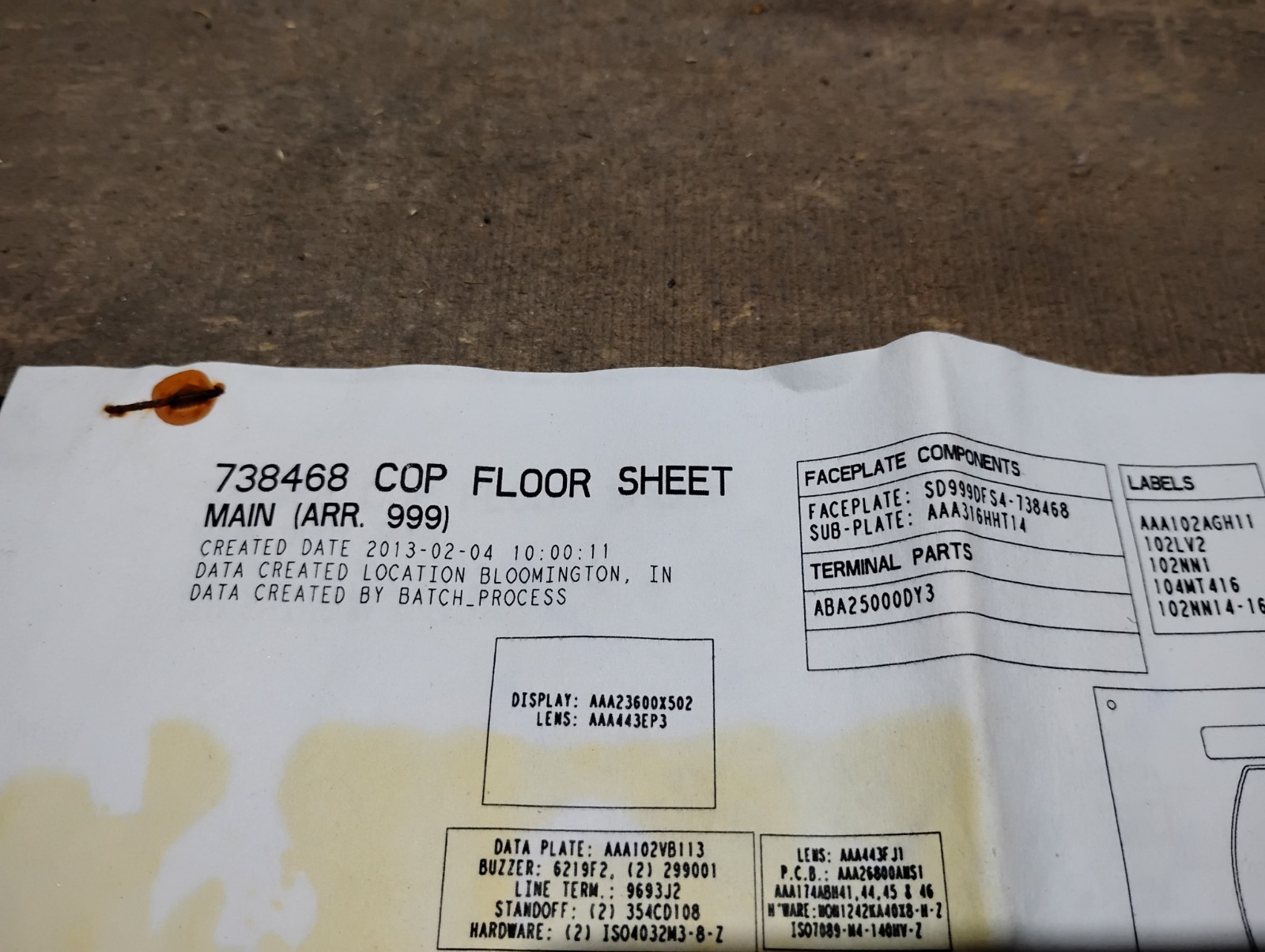 Otis 2500DX Stainless Elevator Car Operating Panel Kit