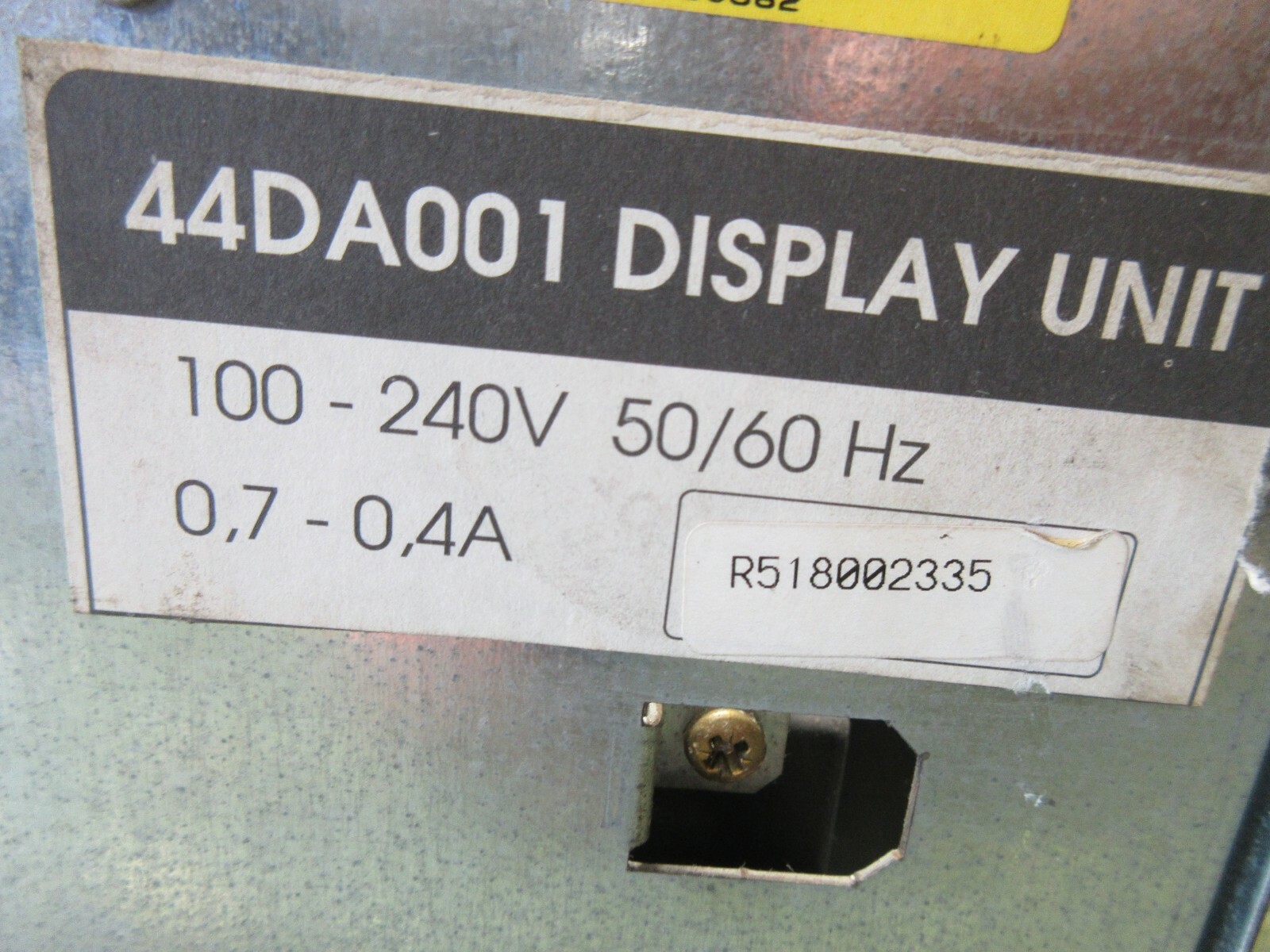 NOKIA INDUSTRIAL DISPLAYS 44DA001 100-240V R518002335 MONITOR WARRANTY