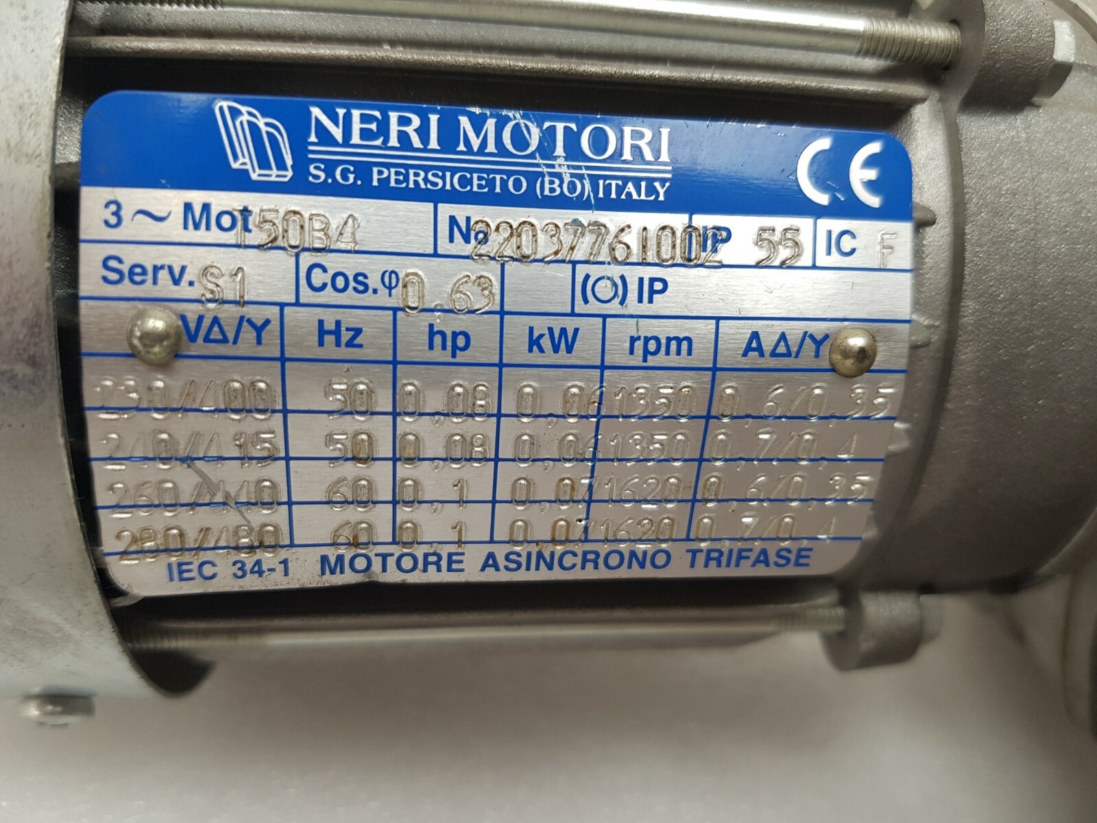 Neri Motori T50B4 with CDS ip40 RMI 28FL