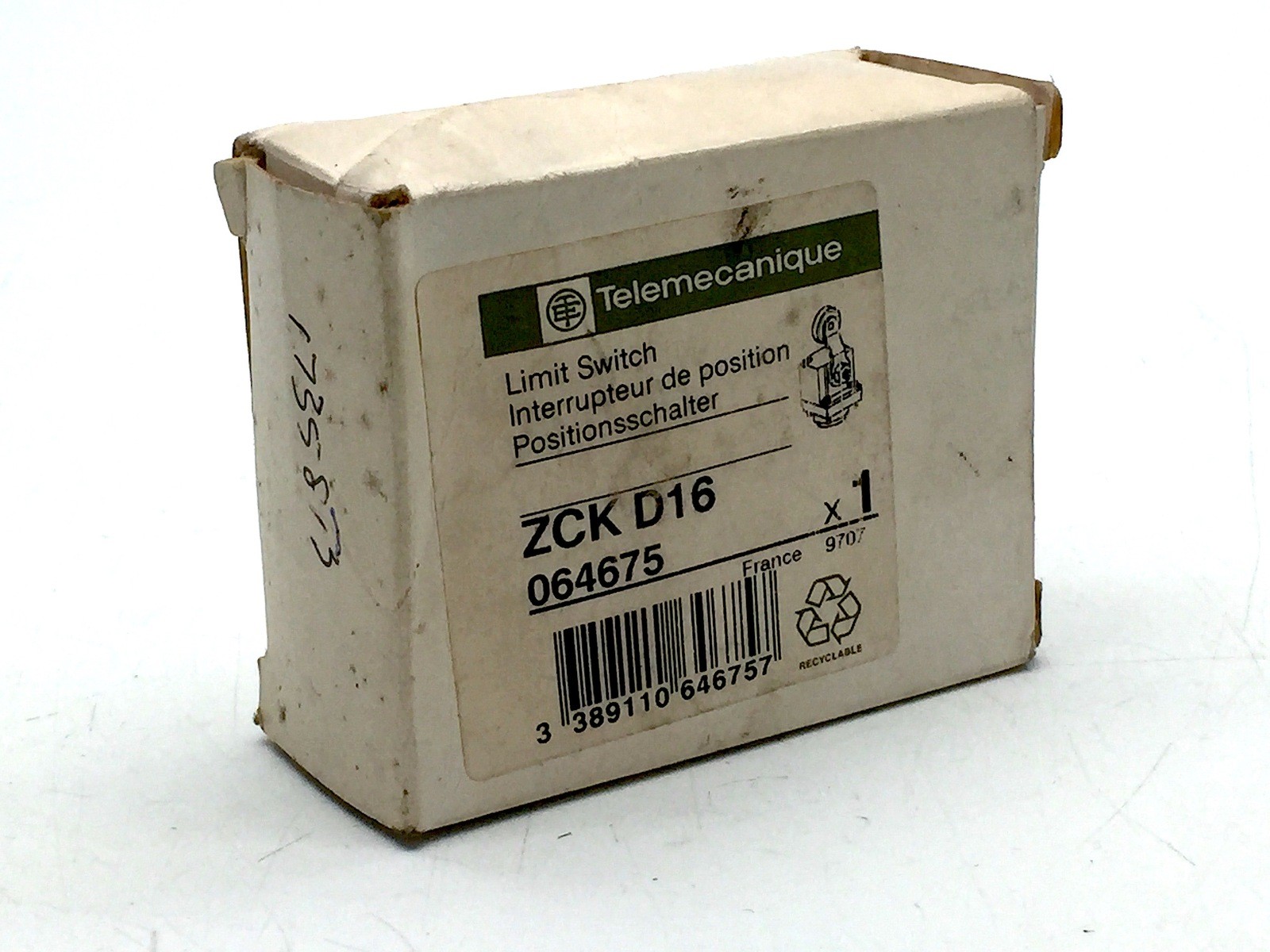 Telemecanique ZCK 16 Limit Switch Sensor Rotary Head Steel Roller Lever