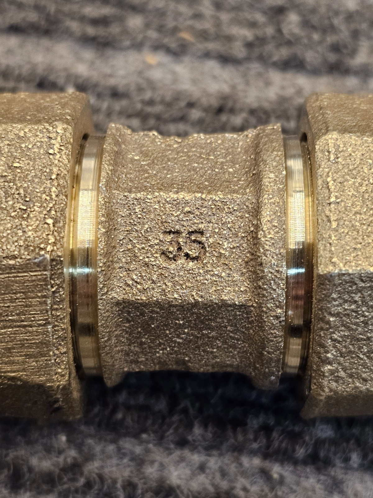 3/4-inch Brass Straight Compression Union Coupling Lead-Free 3-1/2″ Length