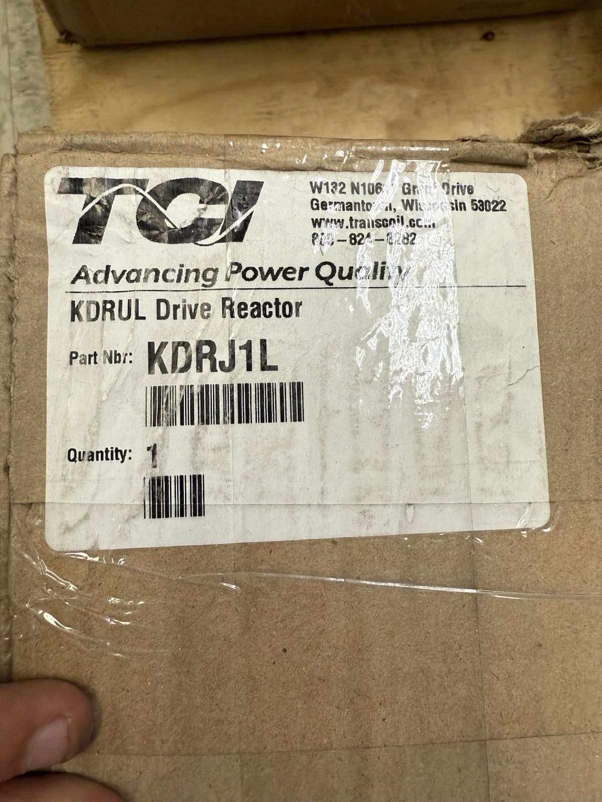 KDRJ1L TCI Line reactor 480V, 3PH, 477A, 400HP, 3%