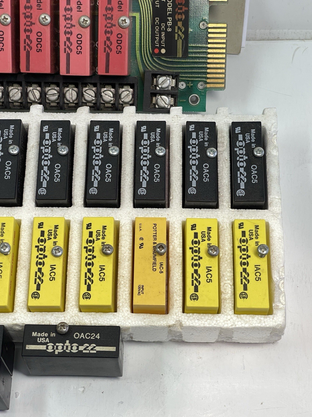 Opto 22 LOT PB-8 Board OAC5 ODC5 IAC5 OAC24 IDC RELAYS PARTS ONLY