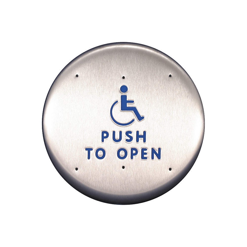 BEST CL2216 HANDICAP LOGO PUSH TO OPEN TEXT Push Plate,For Auto Operator,6″ L 44