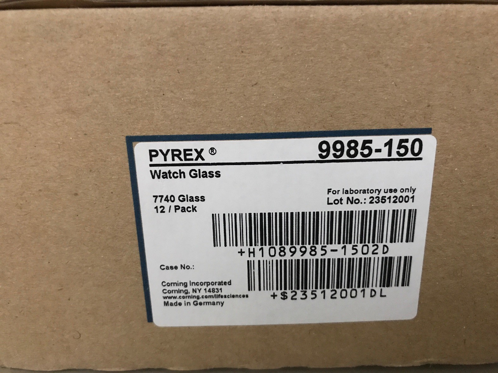 Corning PYREX 9985-150 Watch Glass 7740 Glass 7 Pieces Left