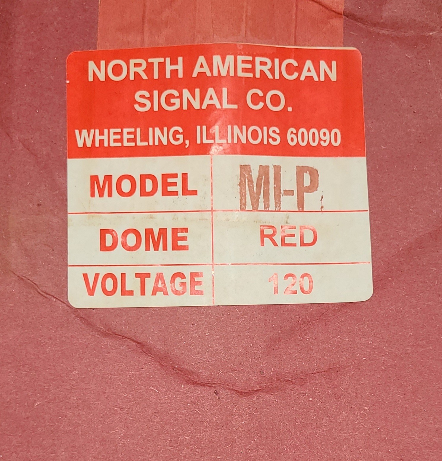 North American Signal MI-P Dome Signal Beacon Light, Red, 120V