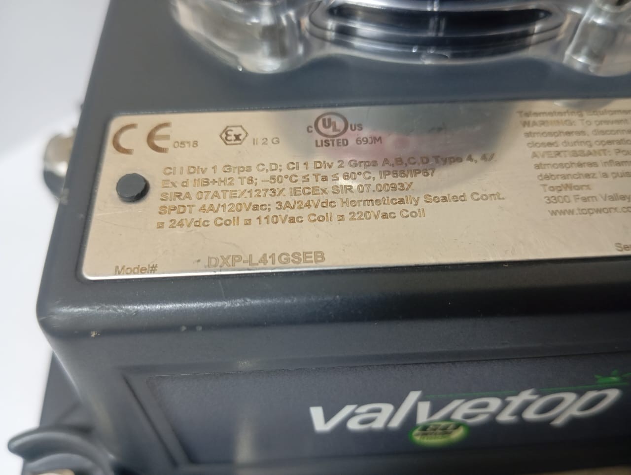 Topworx / Valve Controller / DXP-L41GSEB