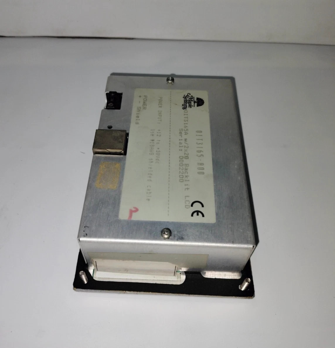 Maple System 0IT3165-A00 0IT3165A w/2×20 Backlit LCD 12 to 30VDc Controller