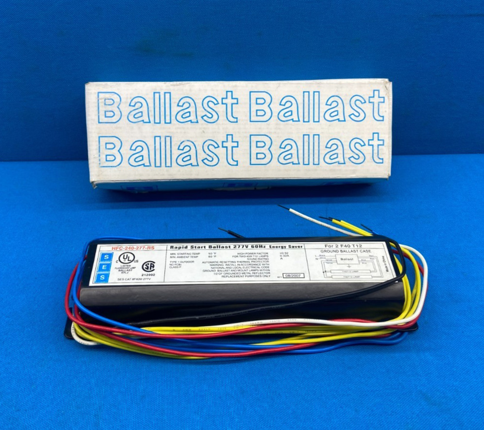 SES Rapid Start Ballast HFC-240-277-RS Energy Saver Lamp Type F40 T12