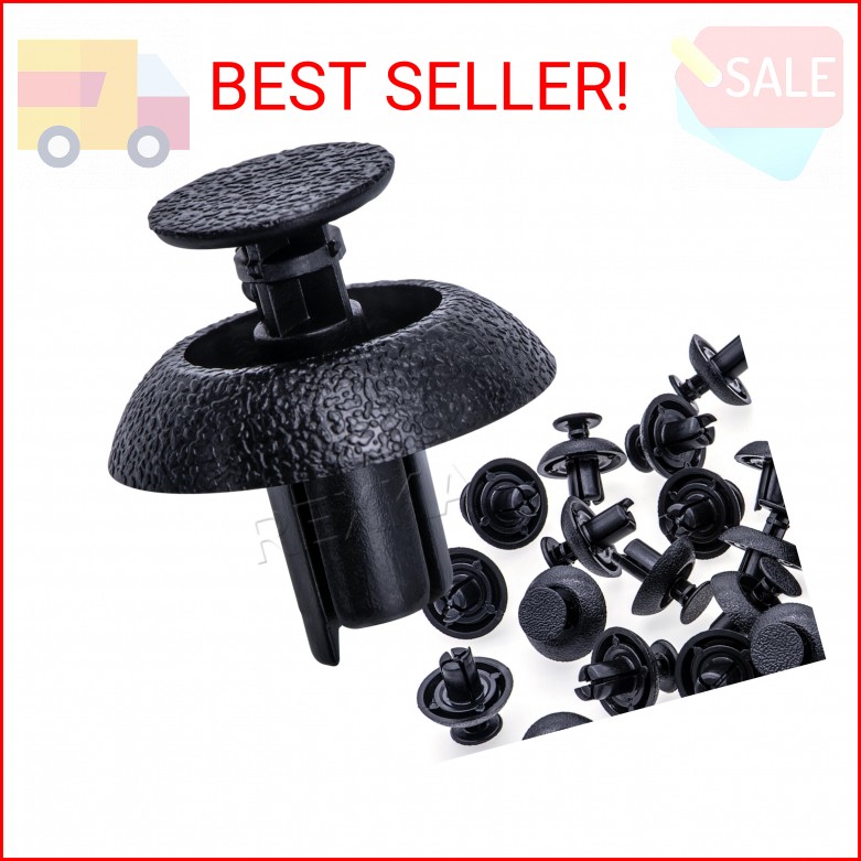 Rexka 20pcs Engine Cover Clips Grille Push-Type Retainer Fasteners 7mm Hole for