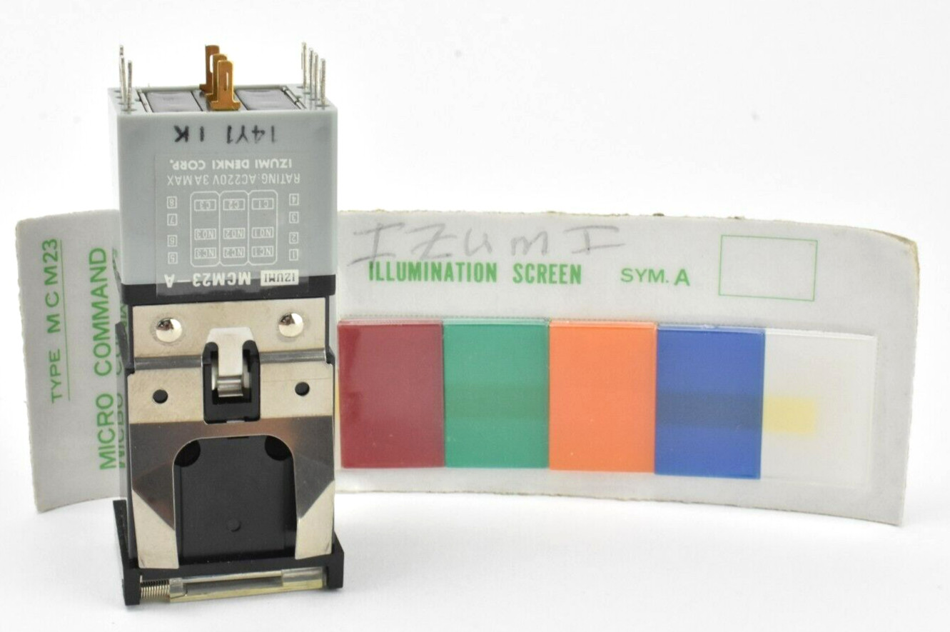 NOS – Izumi MCM 23-A10R Push Button w/MCM23 Control Light Screen Covers