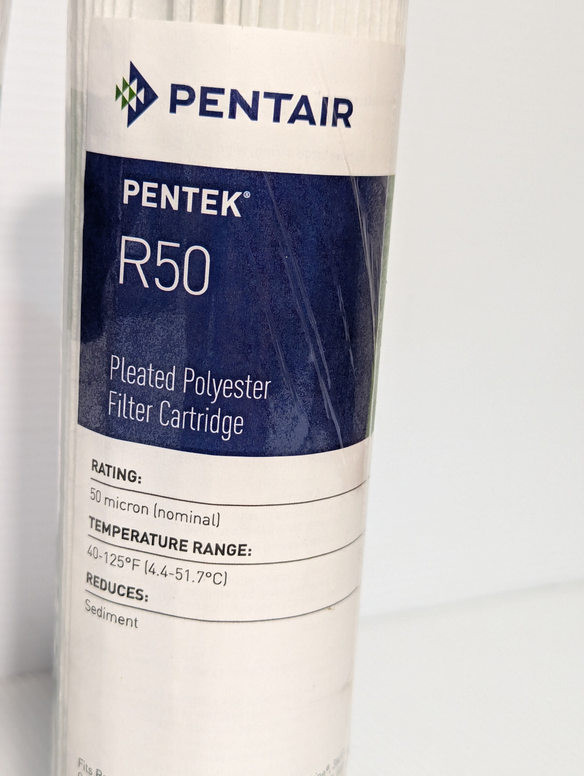 Lot of 4: Asstd. Pentair Pentek R30, R50 Pleated Filter Cartridges, 30-50 micron