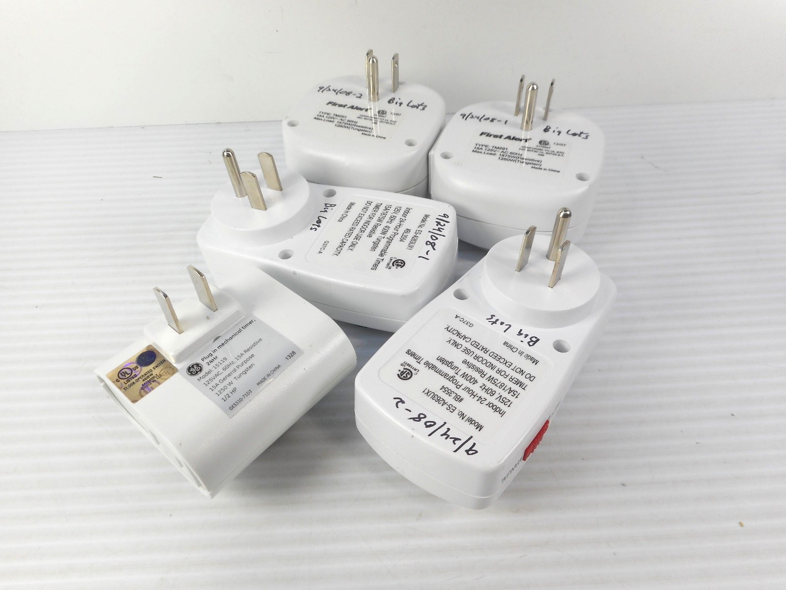 FIRST ALERT/GE/ECT LOT OF 5 ELECTRIC TIMERS NO#10