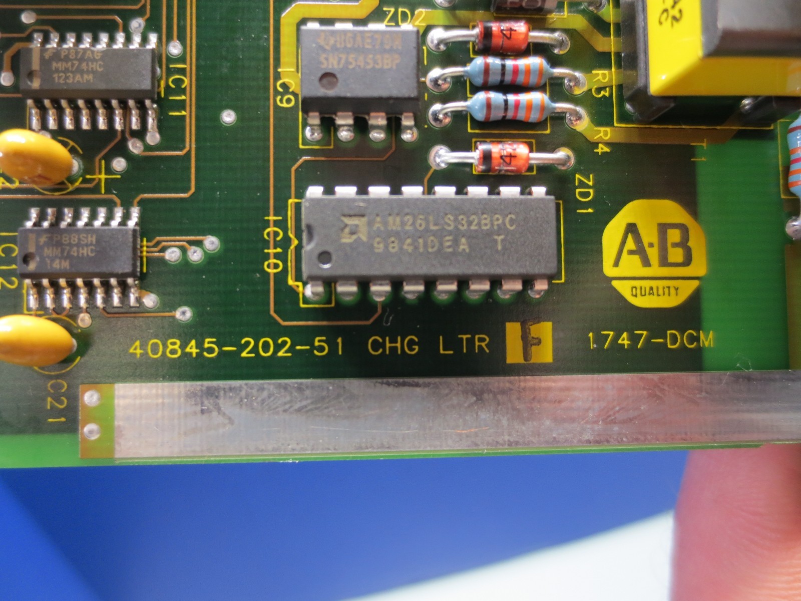 ALLEN BRADLEY CIRCUIT BOARD 917-0043 40845-202-51 CHG LTR F 1747-DCM IS147345
