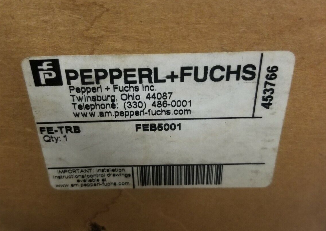 NEW PEPPERL + FUCHS FE-TRB MODULAR CONTROL BASE FOR TR LOGIC CARDS/AMPLIFIERS