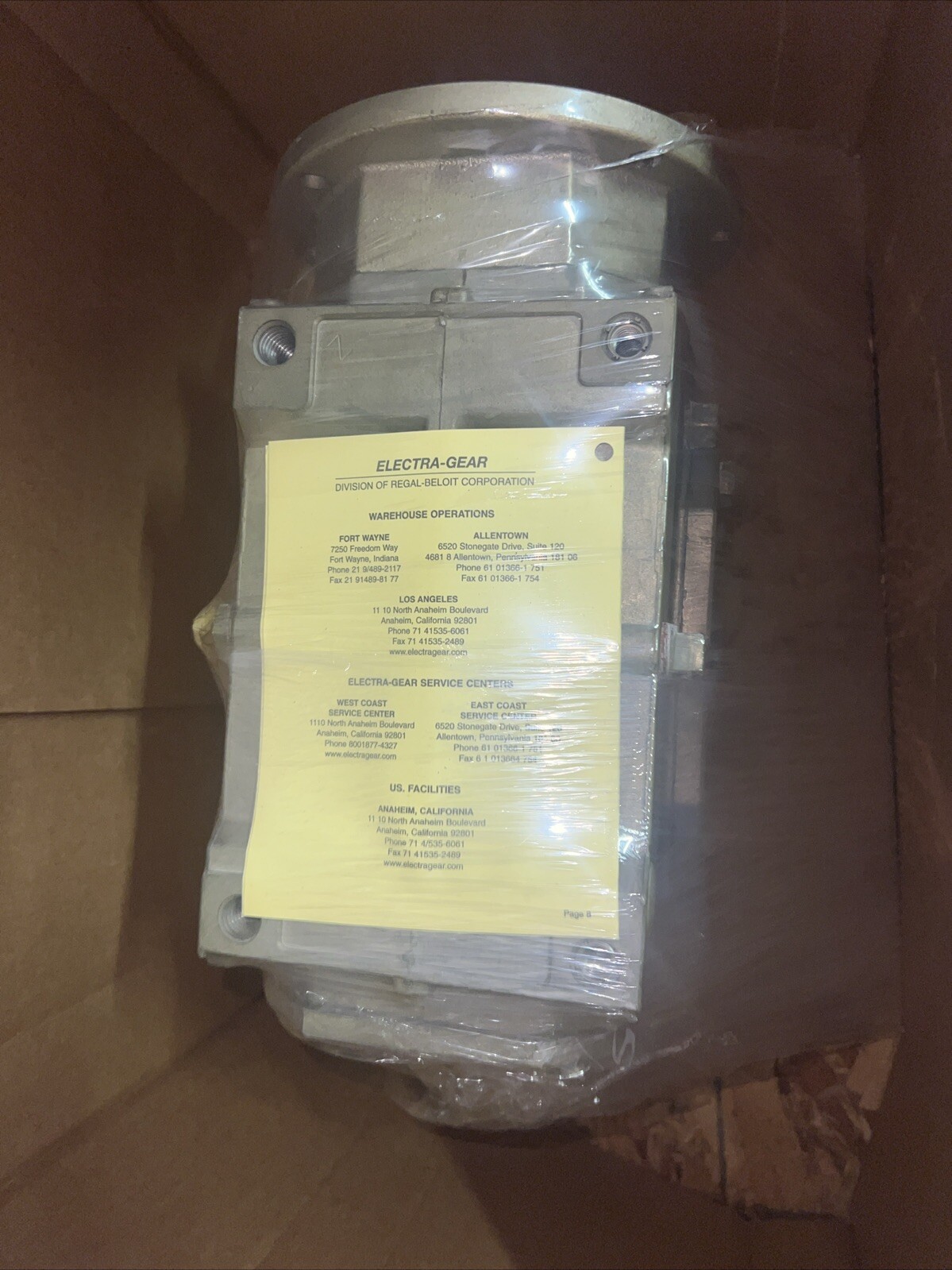 ELECTRA GEAR 35MHSC531R/V@X00003 GEAR REDUCER RATIO:31:1 NEW IN BOX