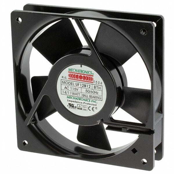 Mechatronics UF12B12-BTHR Fan Tubeaxial – 115VAC – Square – 120mm x 120mm – B…