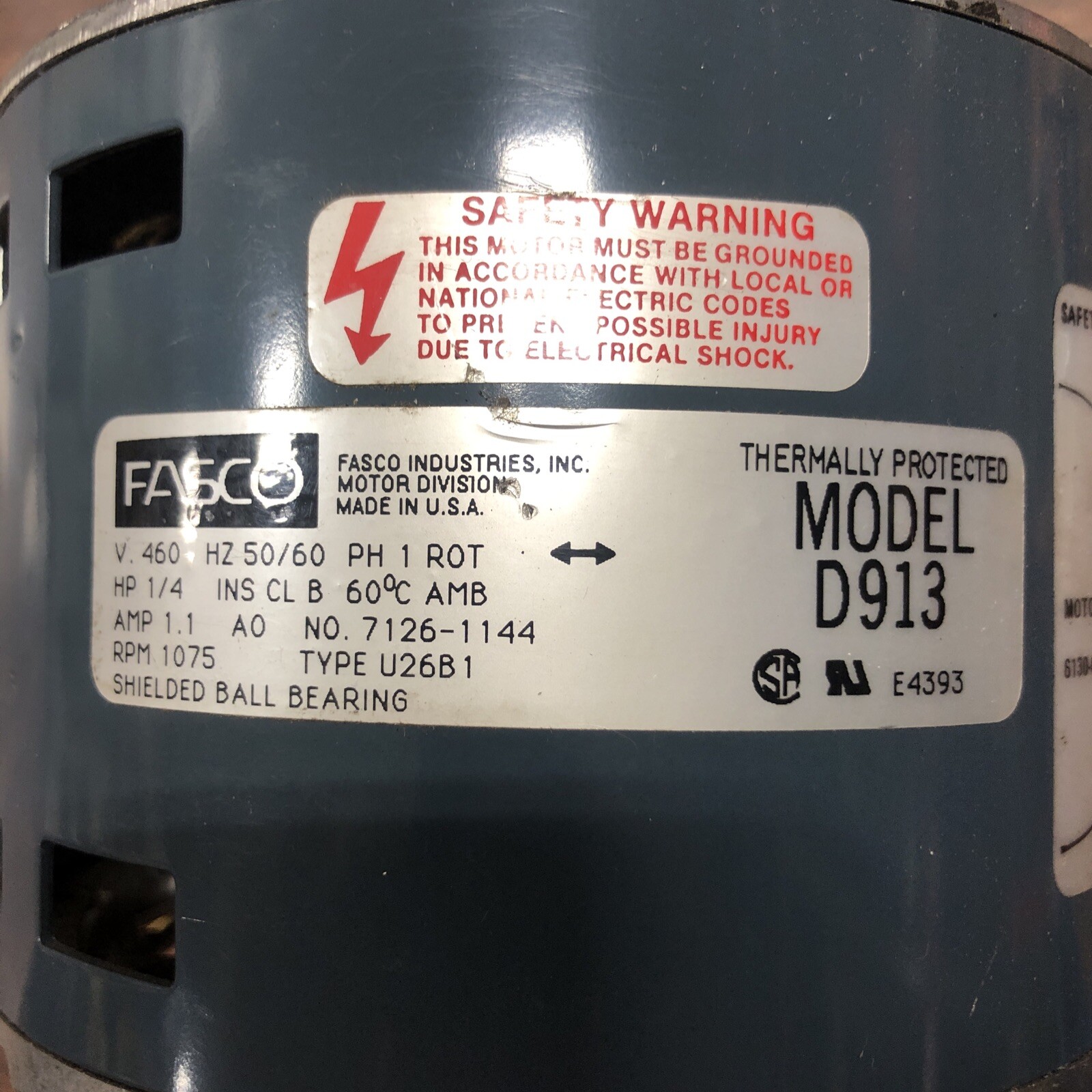 FASCO D913 NSMP New No Box