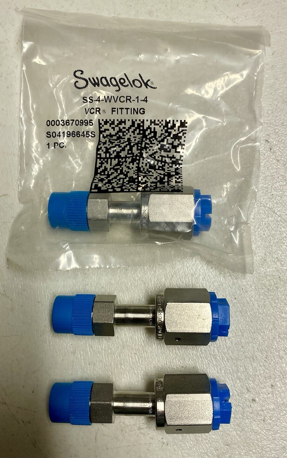 NEW SWAGELOK SS-4-WVCR-1-4 (1/4 in WVCR x 1/4 in MNPT) Lot Of 3
