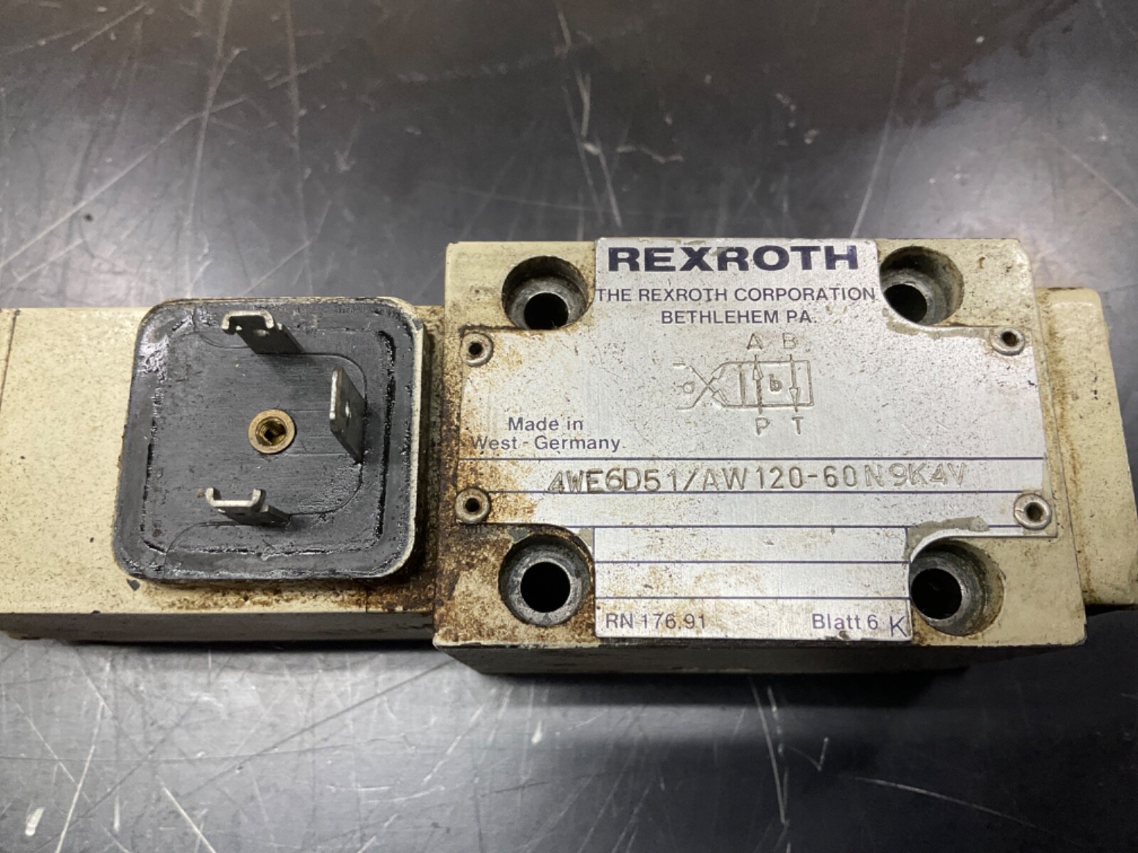 REXROTH 4WE6D51/AW120-60N9K4V HYDRAULIC VALVE #26A90PR2*IAC