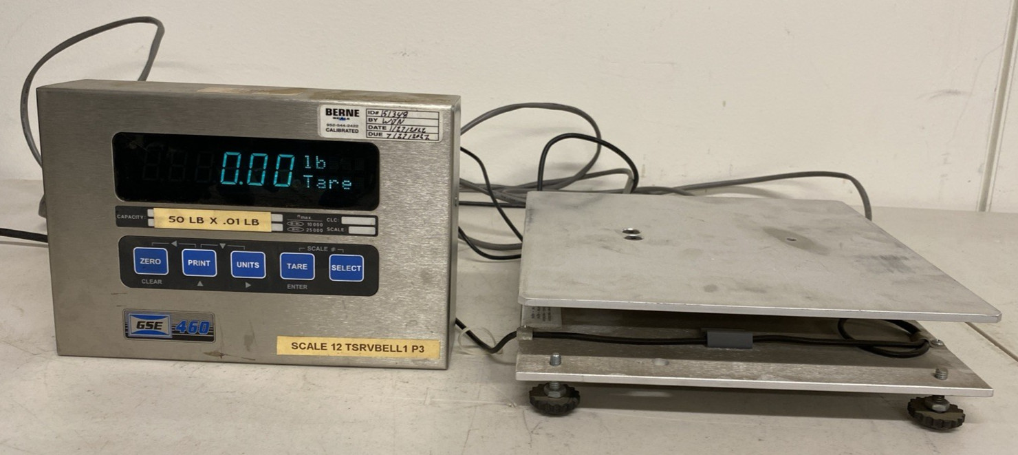 GSA Digital Weight Indicator Series 460 Scale Berne Calibrated 50lb Vishay