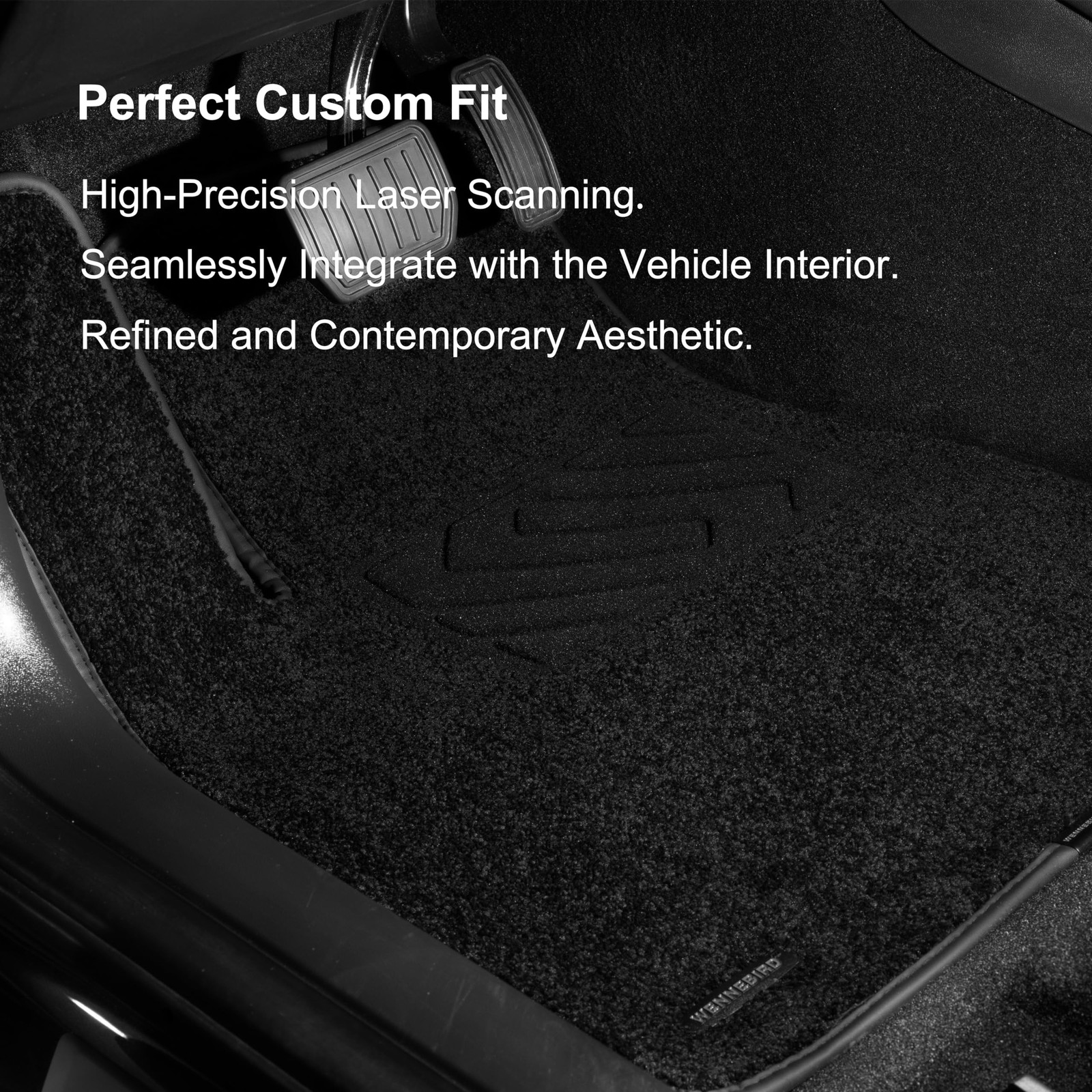 WENNEBIRD Carpet Floor Mats for Tesla Model Y Juniper 2025-2026, 3Pc | 0.6-In…