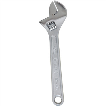 Stanley 87-471 Adjustable Wrench, 10 in Overall Length, Polished Chrome Plated